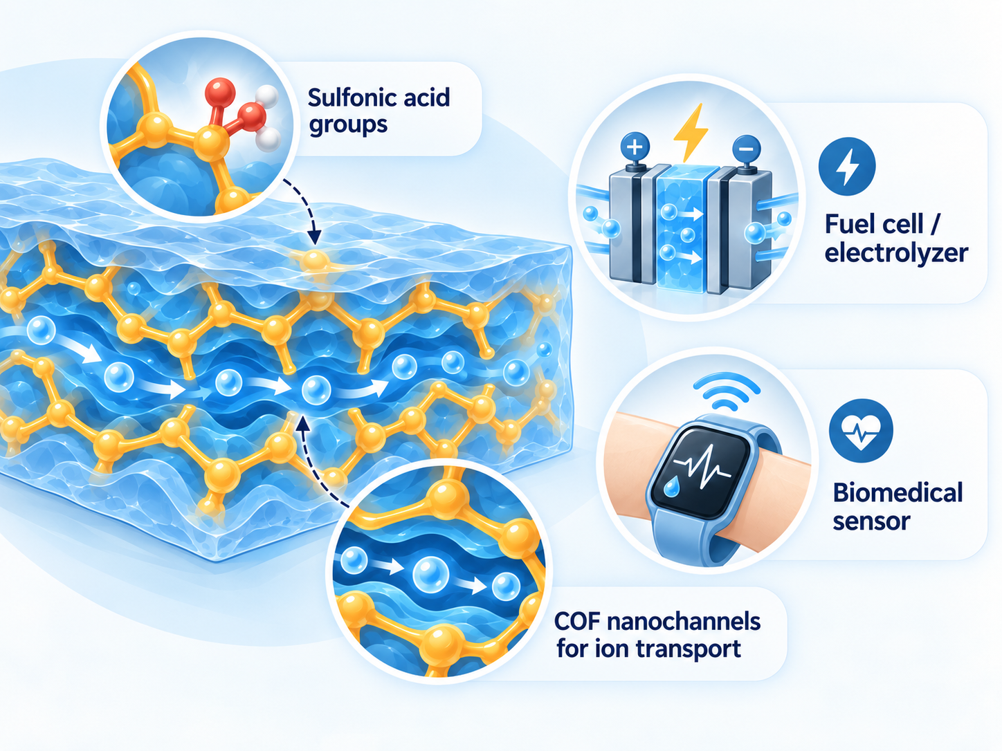 COF-integrated ionic membrane