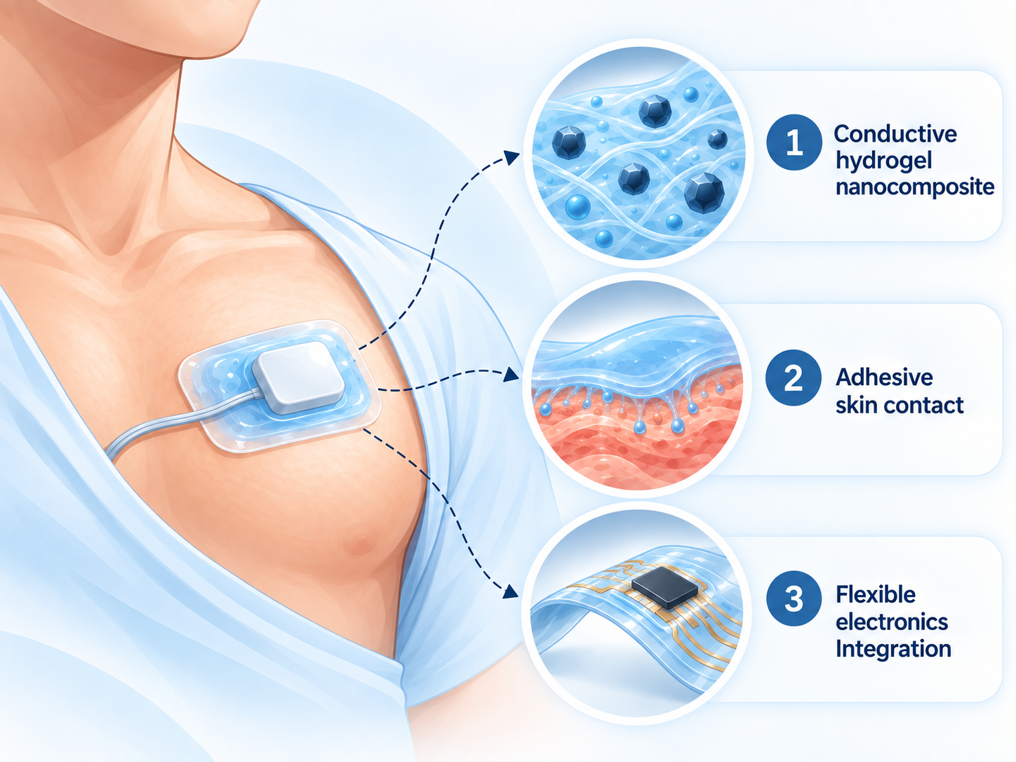 Wearable ECG hydrogel nanocomposite