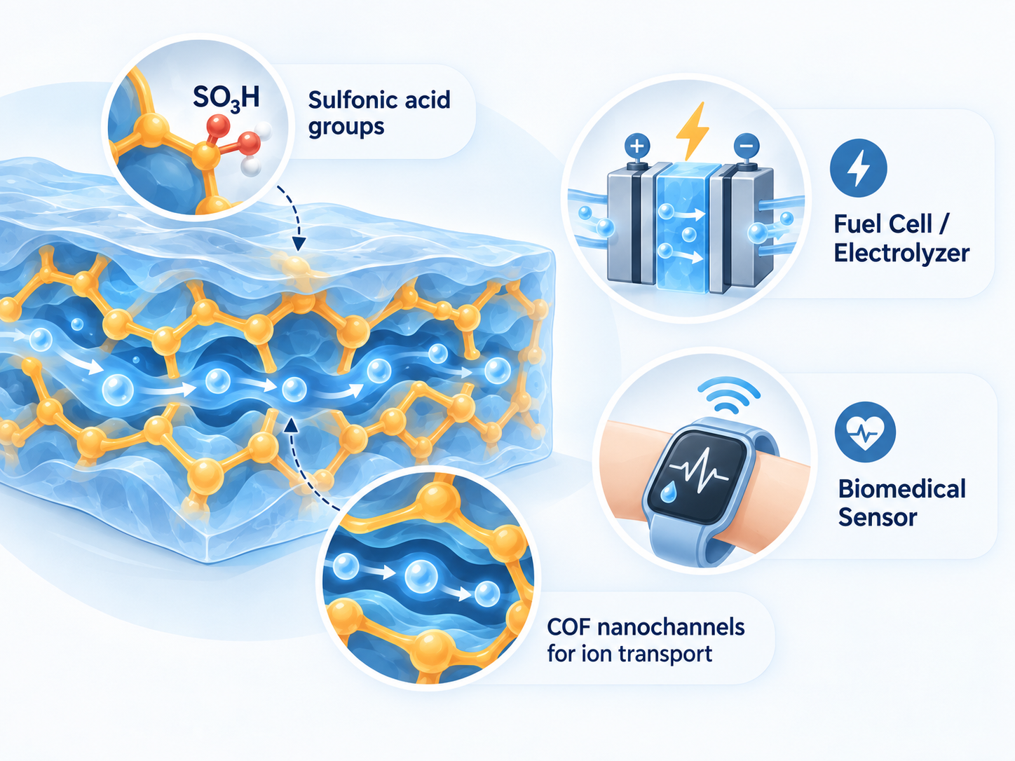 COF ionic membrane