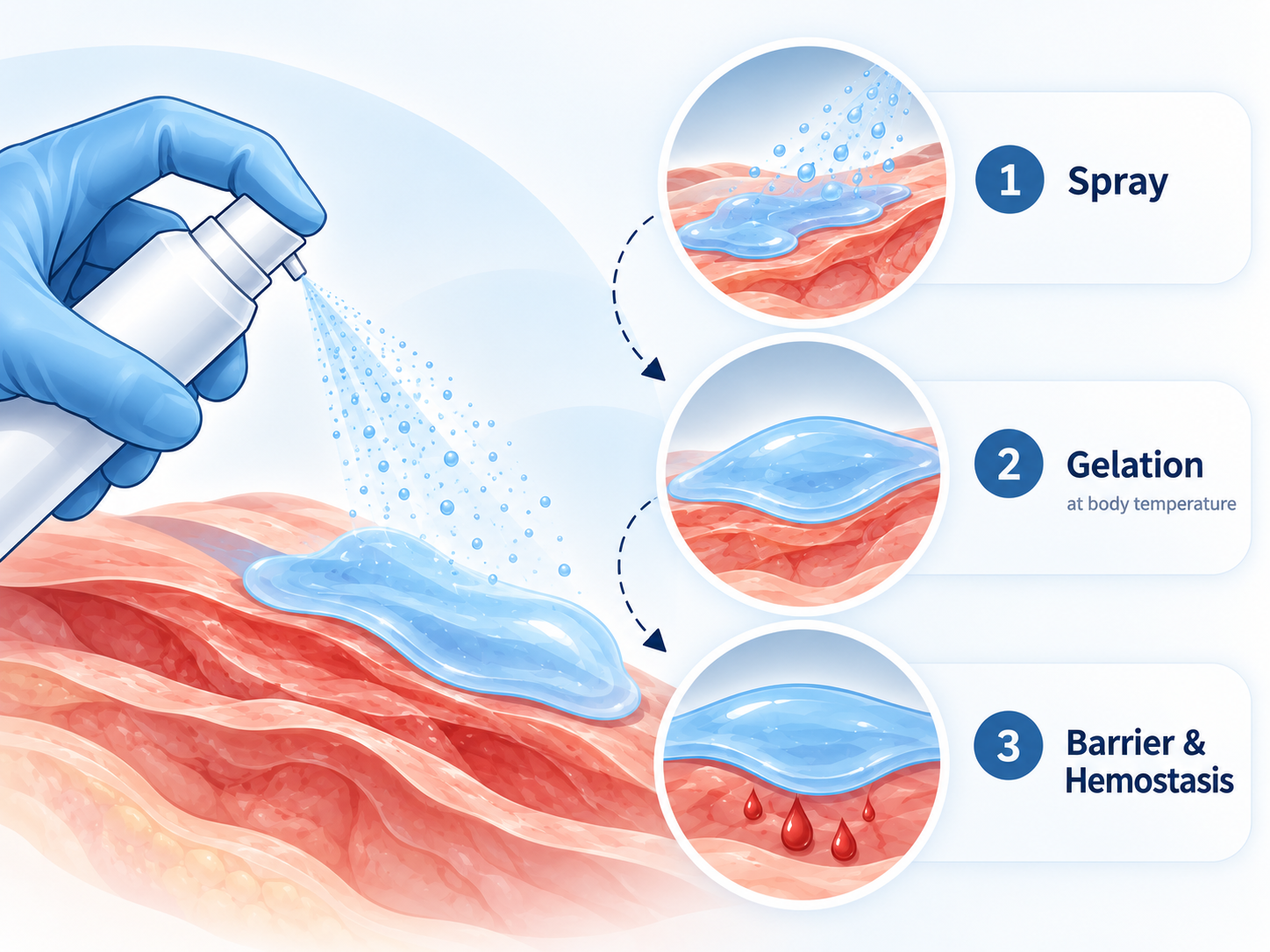 Sprayable thermosensitive hydrogel